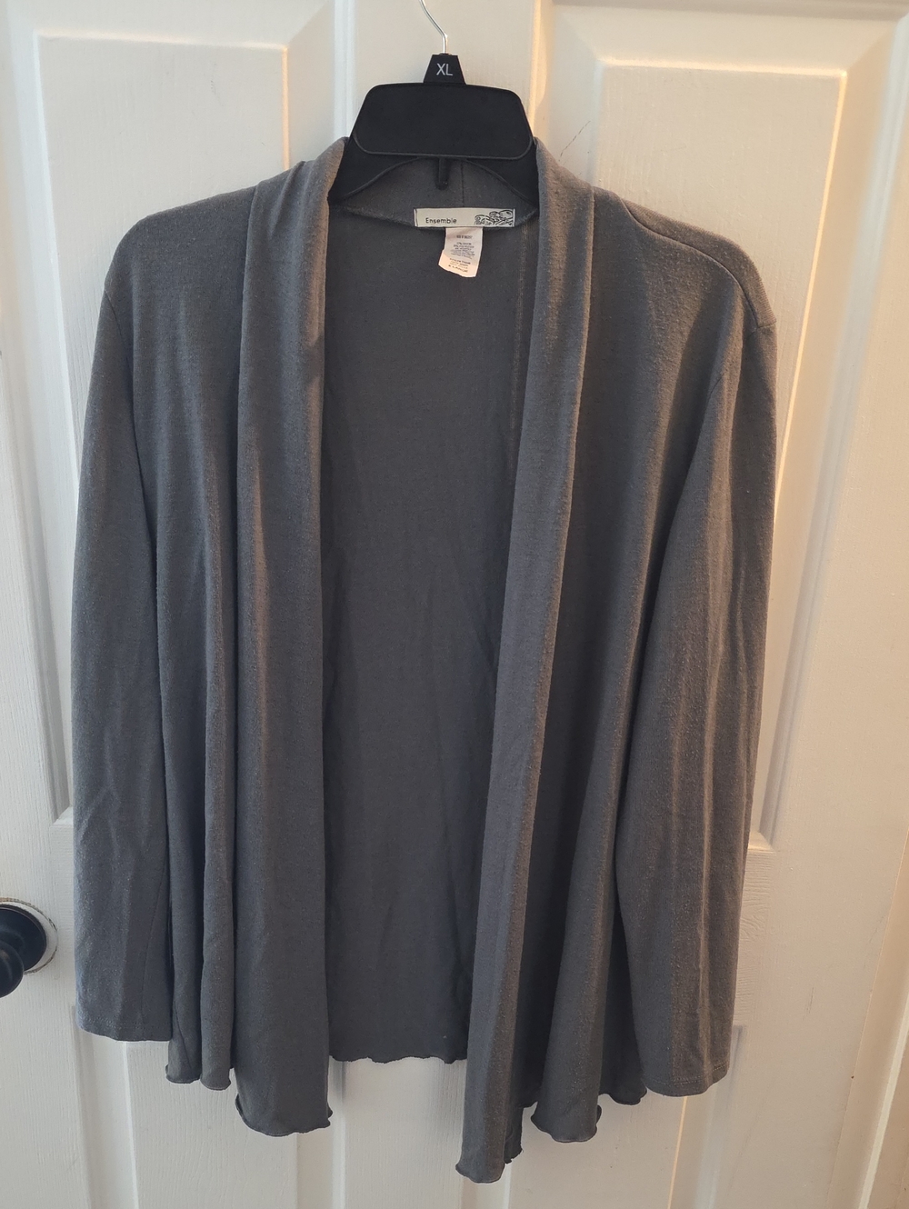 Open-Front Gray Women's Cardigan